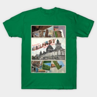 Greetings from Belfast in Northern Ireland Vintage style retro souvenir T-Shirt